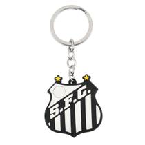 Chaveiro Borracha 3D Escudo Time 6cm - Santos