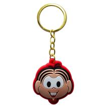 Chaveiro Borracha Rosto Mônica Feliz Vermelho - Turma Da Mônica - Taimes