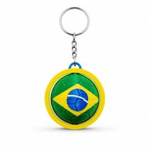 Chaveiro Brasil Copa 2026 Giratório Bola com Bandeira do Brasil em PLA 3D 5cm Chaveiro Brasil Copa 2026 Giratório Bola com Bandeira do Brasil em PLA 3D 5cm