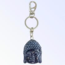 Chaveiro Buda Rosto 12 Cm Resina E Metal - Escolha A Cor