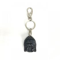 Chaveiro Buda Rosto Cinza Em Metal Niquelado e Resina 12 Cm Chaveiro Buda Rosto Cinza Em Metal Niquelado e Resina 12 Cm