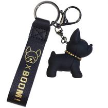 Chaveiro, buldogue francês, design de desenho animado, acessório de moda