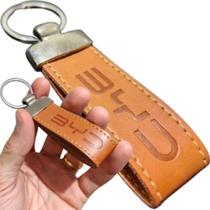 Chaveiro Byd Couro Mosquetão Argola Acessório Chave Carro Bolsa Presente