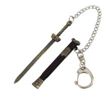 Chaveiro Cao Cao's Sword, modelo de liga em miniatura de 9 cm