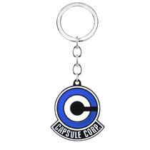 Chaveiro Capsule Corp Dragon Ball com pingente de metal