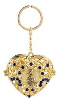 Chaveiro Católico Coração Nossa Senhora Aparecida 5.5cm