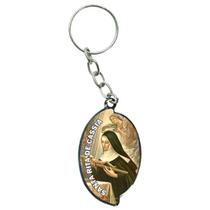 Chaveiro Chapa Oval Aba Santa Rita DE CASSIA PRESENTE SANTO Chaveiro Chapa Oval Aba Santa Rita DE CASSIA PRESENTE SANTO