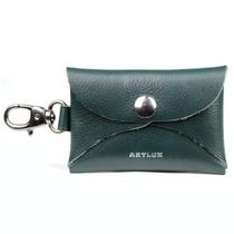 Chaveiro Charm Bag Porta Moedas Notas e Cartões em Couro Artlux 516 - Chaveiro Charm Bag Porta Moedas Notas e Cartões em Couro Artlux 516 -