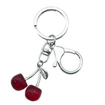Chaveiro Charming Red Cherry Sweet e elegante acessório de frutas