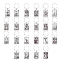 Chaveiro, chaveiro, cartão de tarô vintage, 22 designs, titânio