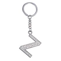 Chaveiro Chaveiro de strass letra Z com alfabeto de metal
