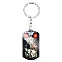 Chaveiro: chaveiro Death Note Anime Dog Tag, aço inoxidável