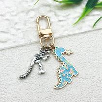 Chaveiro, chaveiro, lindo design de desenho animado de dinossauro azul Chaveiro, chaveiro, lindo design de desenho animado de dinossauro azul