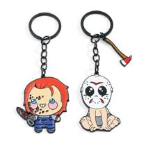 Chaveiro, chaveiro, pingente, desenho animado de terror de Chucky e Jason Chaveiro, chaveiro, pingente, desenho animado de terror de Chucky e Jason