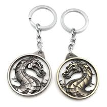 Chaveiro, chaveiro, pingente, logotipo do dragão Mortal Kombat