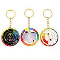 Chaveiro Chaveiro Rainbow Spinner em liga de zinco