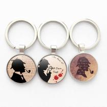 Chaveiro, chaveiro, Sherlock Holmes, design de arte vintage Chaveiro, chaveiro, Sherlock Holmes, design de arte vintage