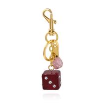 Chaveiro Chaveiro Sparkling Pink Dice para bolsas e presentes Chaveiro Chaveiro Sparkling Pink Dice para bolsas e presentes