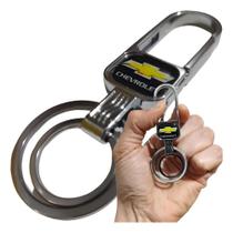 Chaveiro Chevrolet Metal Argola Dupla Mosquetão Chave Carro Luxo Gancho Presente