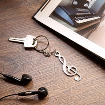 Chaveiro - Clave de Sol - Inox Escovado