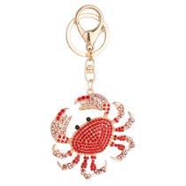 Chaveiro colorido de strass Crab Metal Alloy Oce