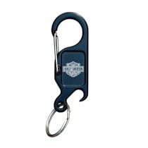 Chaveiro com Abridor Para Harley Multiuso Preto Fosco - H