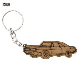 Chaveiro com Argola Carro Dodge Charger R/t 6cm Mdf Madeira