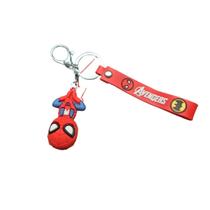 Chaveiro com Boneco Homem Aranha cabeça para baixo vermelho e azul Chaveiro com Boneco Homem Aranha cabeça para baixo vermelho e azul