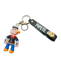 Chaveiro com Boneco Popeye Azul e Preto