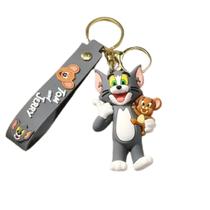 Chaveiro com Boneco Tom segurando o Jerry do lado esquerdo Chaveiro com Boneco Tom segurando o Jerry do lado esquerdo