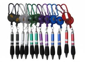 Chaveiro com Caneta Retrátil Cotton Fly 12 Unidades com Clipe Chaveiro com Caneta Retrátil Cotton Fly 12 Unidades com Clipe