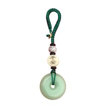 Chaveiro com pingente Car Charm Green Jade Peace para homens e mulheres Chaveiro com pingente Car Charm Green Jade Peace para homens e mulheres