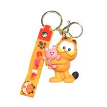 Chaveiro com pingente de chaveiro Garfield Cute Cartoon PVC