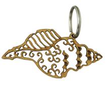 Chaveiro Concha nº 4 C/ Argola 1133 6,5x3,2cm Mdf Cru