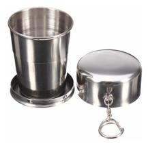 Chaveiro Copo Retrátil Dobrável De Aço Inox 150ml Viagem Chaveiro Copo Retrátil Dobrável De Aço Inox 150ml Viagem
