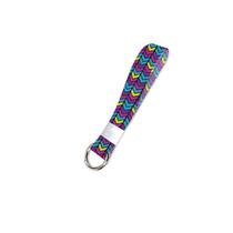 Chaveiro Cordão de Pulso Mão Setas Baixo Coloridas Rosa Azul