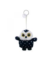 Chaveiro Coruja Azul Com Pintas Brancas 14cm - Pelúcia