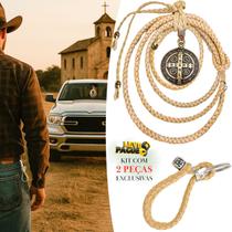 Chaveiro Country Capiau + Penduricalho Laço Couro Bege São Bento Ouro Velho Chaveiro Country Capiau + Penduricalho Laço Couro Bege São Bento Ouro Velho