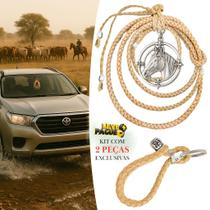 Chaveiro Country Capiau Penduricalho Retrovisor Laço Couro Marrom Medalhão Cavalo Chaveiro Country Capiau Penduricalho Retrovisor Laço Couro Marrom Medalhão Cavalo