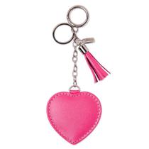 Chaveiro couro amor pink