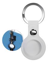 Chaveiro Couro Branco Faaftech para Faaftag Apple Find My Design Moderno Original