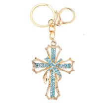 Chaveiro Creative Cross Metal Strass para bolsa de chaves de carro Chaveiro Creative Cross Metal Strass para bolsa de chaves de carro