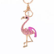 Chaveiro Creative Cute Cartoon Flamingo com strass Chaveiro Creative Cute Cartoon Flamingo com strass