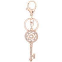 Chaveiro Creative em liga de zinco banhada a ouro com strass de cristal Chaveiro Creative em liga de zinco banhada a ouro com strass de cristal
