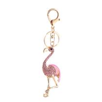 Chaveiro Creative Flamingo com strass rosa, liga de zinco Chaveiro Creative Flamingo com strass rosa, liga de zinco
