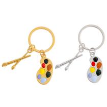 Chaveiro Creative Palette Paintbrush Design em liga de zinco Chaveiro Creative Palette Paintbrush Design em liga de zinco