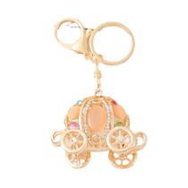 Chaveiro Creative Pumpkin Carriage para mulheres com strass Chaveiro Creative Pumpkin Carriage para mulheres com strass