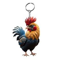 Chaveiro Creative Rooster Acrílico para homens e mulheres de 5 cm Chaveiro Creative Rooster Acrílico para homens e mulheres de 5 cm