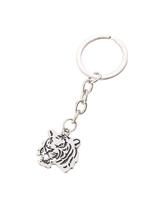 Chaveiro Creative Tiger Head Metal Alloy 3x5cm 20g
