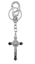 Chaveiro Crucifixo Medalha São Bento Cruz Metal Resinado Chaveiro Crucifixo Medalha São Bento Cruz Metal Resinado